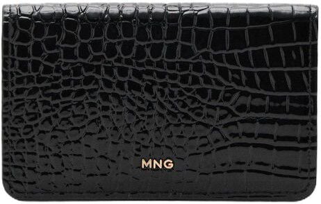 Small shiny croc-effect wallet