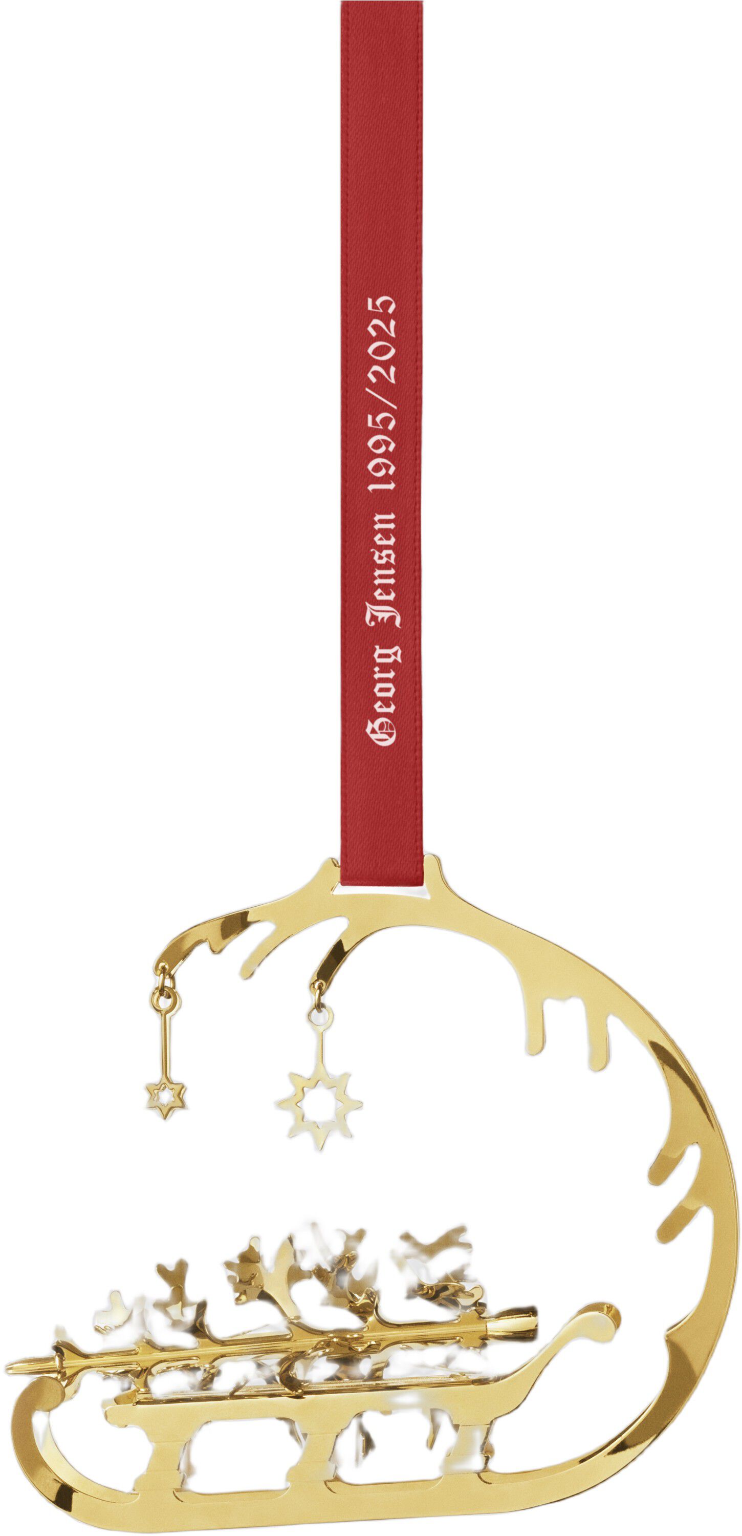 CC 2025 CHRISTMAS MOBILE SLEIGH 1995/2025 18K G PLATED BRASS