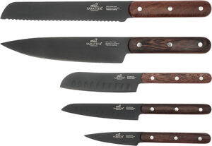 Knivset Phenix 5 delar Svart/Trä