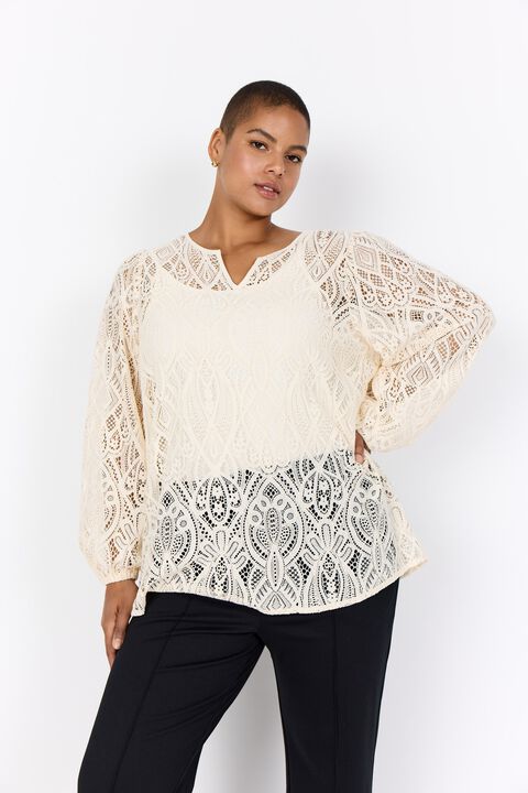 Curvy WA-NELA 2 Bluse Creme