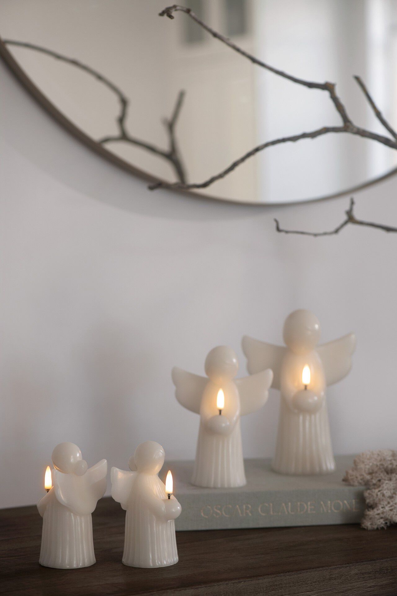 LED candle Angel, Vanilla, Smooth, 11x15,5 cm