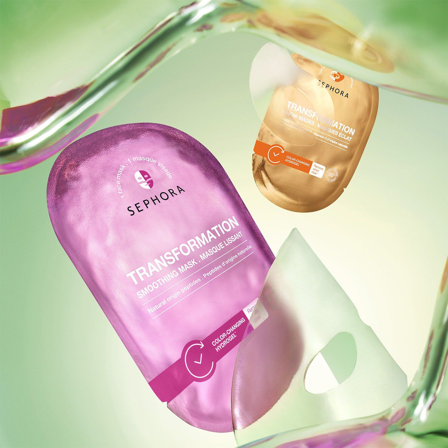 Masques &agrave; transformation - Hydrogelmasker f&ouml;r ansikte