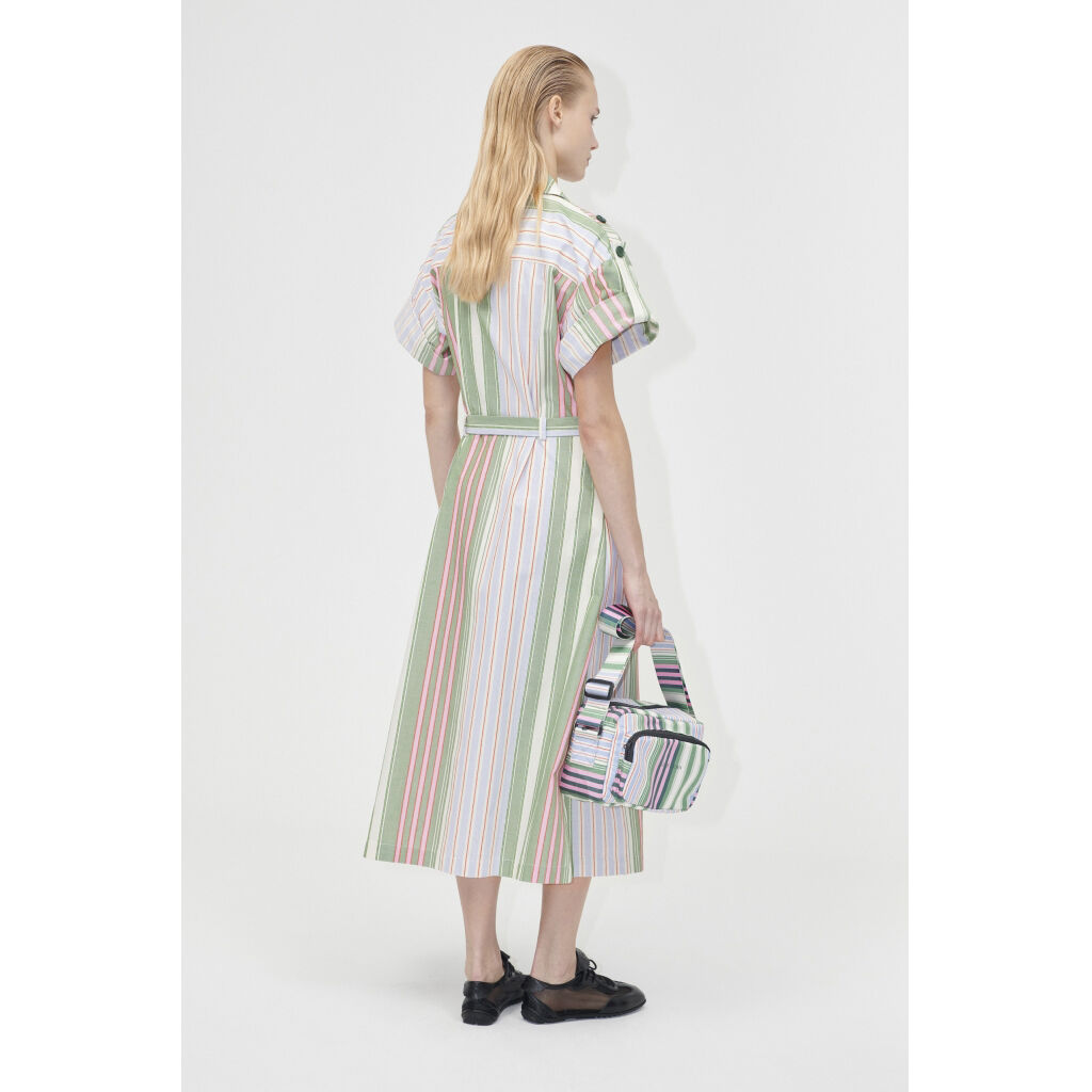 2363 Striped Cotton, Workwear Midi Dress