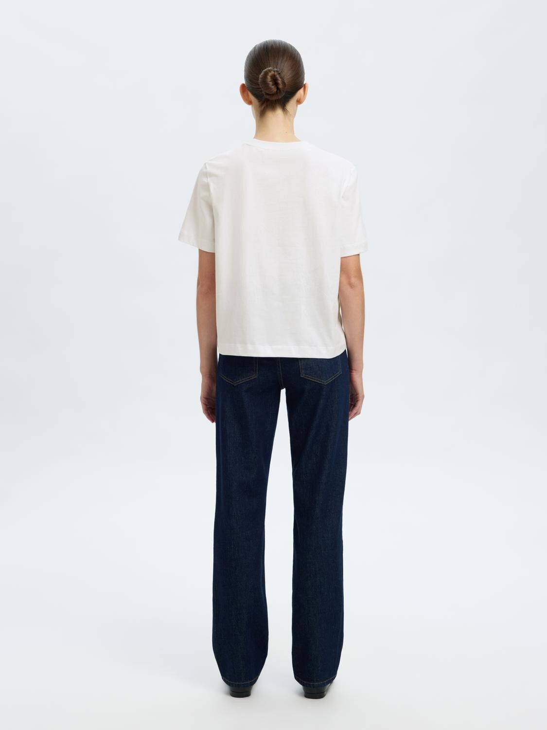 Slfella Ss Emb Boxy Tee Ft