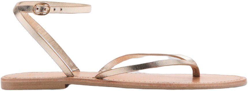 Metallic straps sandals