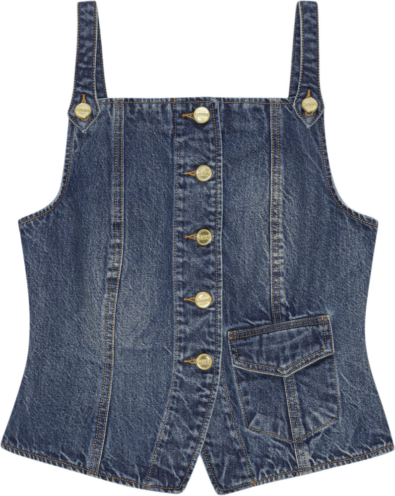 Heavy Washed Denim Top