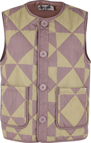 Danefield AOP Thermo Vest Dk Rose Beige/Beige DIAMETRIC