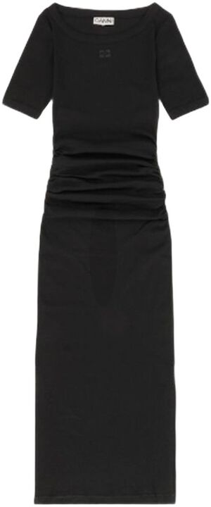 Soft Cotton Rib Short Sleeve Dress