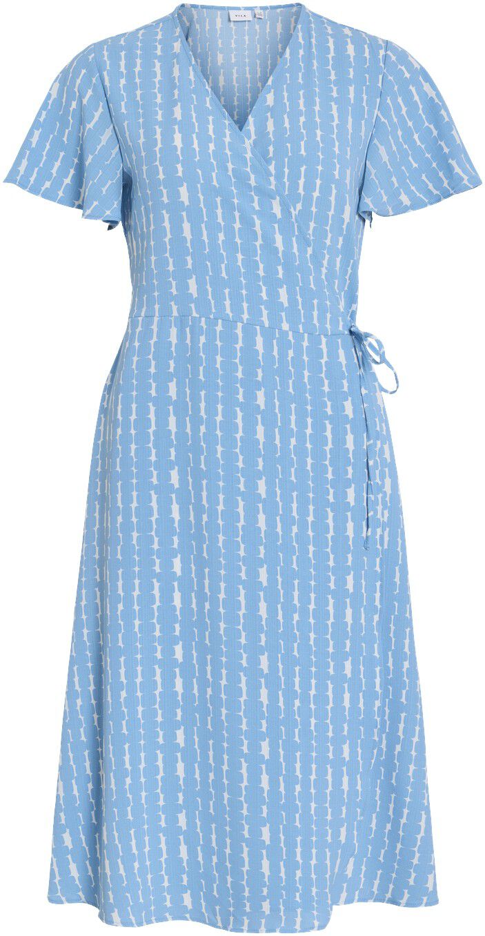 VILOVIE S/S WRAP MIDI DRESS - NOOS