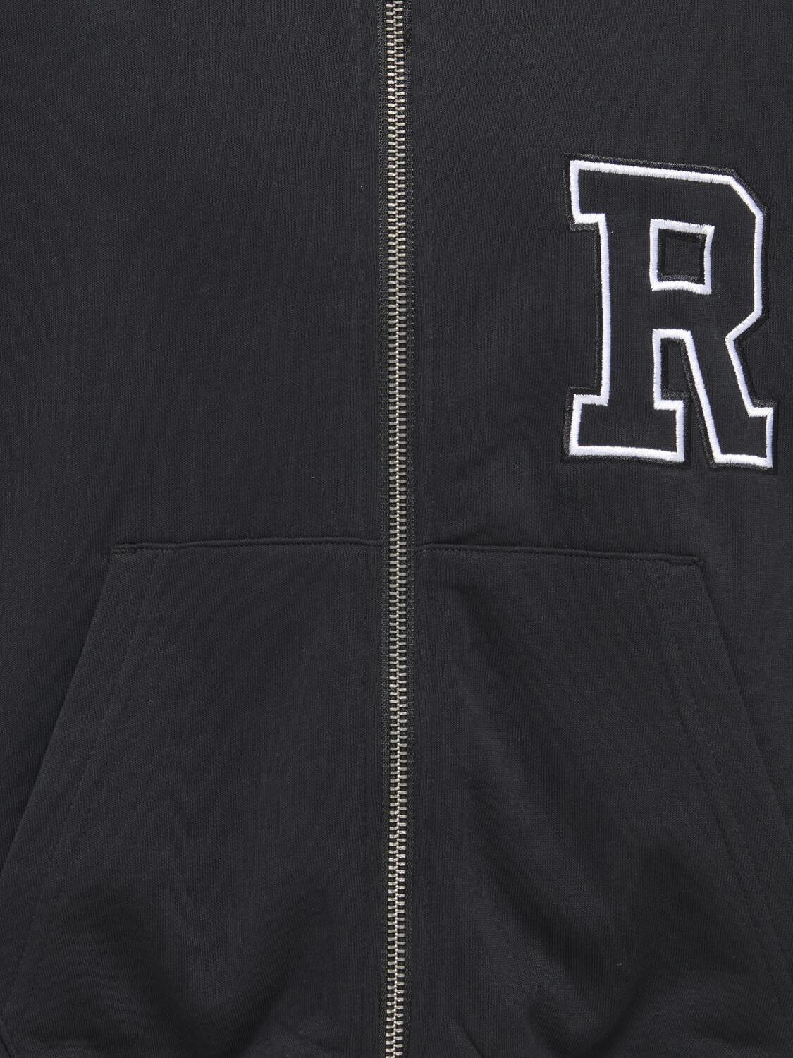 Osjturner Boxy Appleque Zip Hoodie