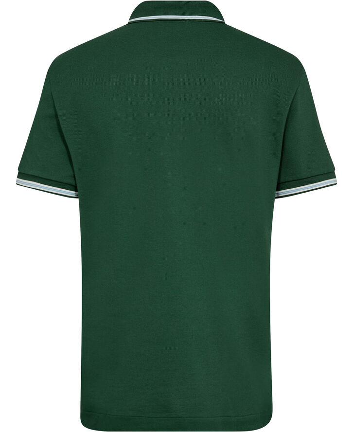 SHORT SLEEVED RIBBED COLLAR SHIRT