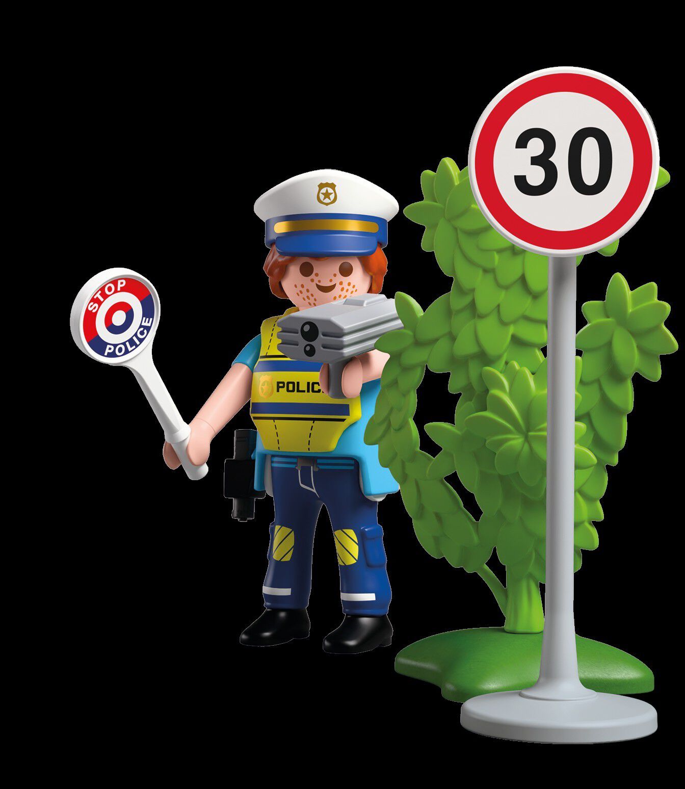 Police officer with speed
