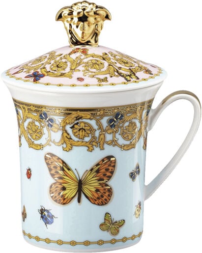 Mug with lid/30years, Le jardin de Versace