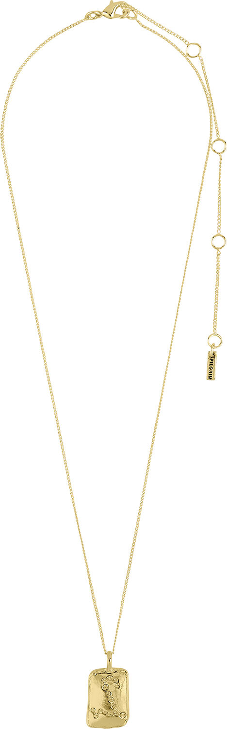 PISCES recycled Zodiac Sign necklace, gold-plated