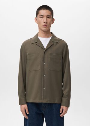Regular-fit overshirt with pocket