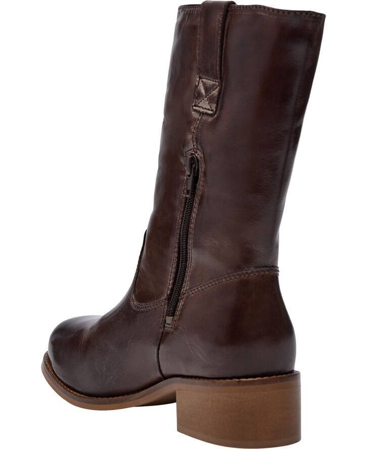 CASVILMA Warm Pull On Mid Cut Boot Waxy Leather