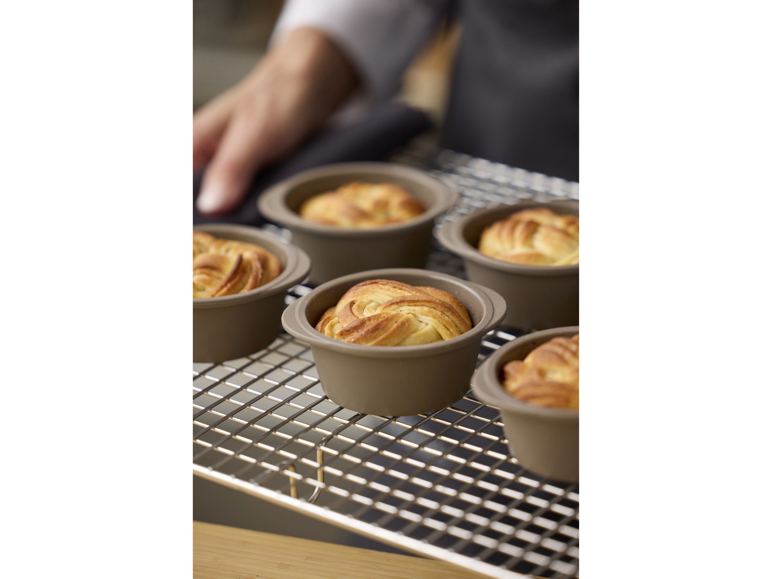 Muffins-/snurrform 6 st Latte Silikon