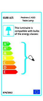 H2O Table Lamp (Shade: White Semi Matt)