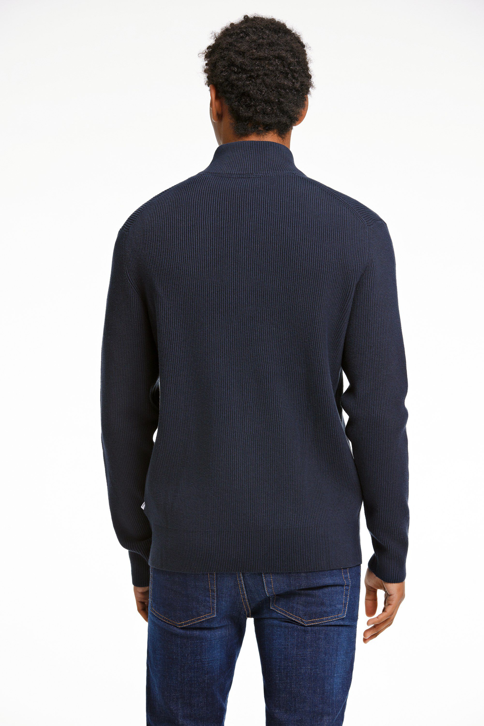 Knitted zip cardigan