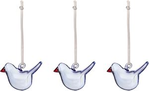 Iittala mini glasfugle brunbl&aring; 3stk