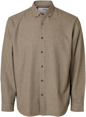 SLHREGNOAH MIX BDWN LS SHIRT CAMP