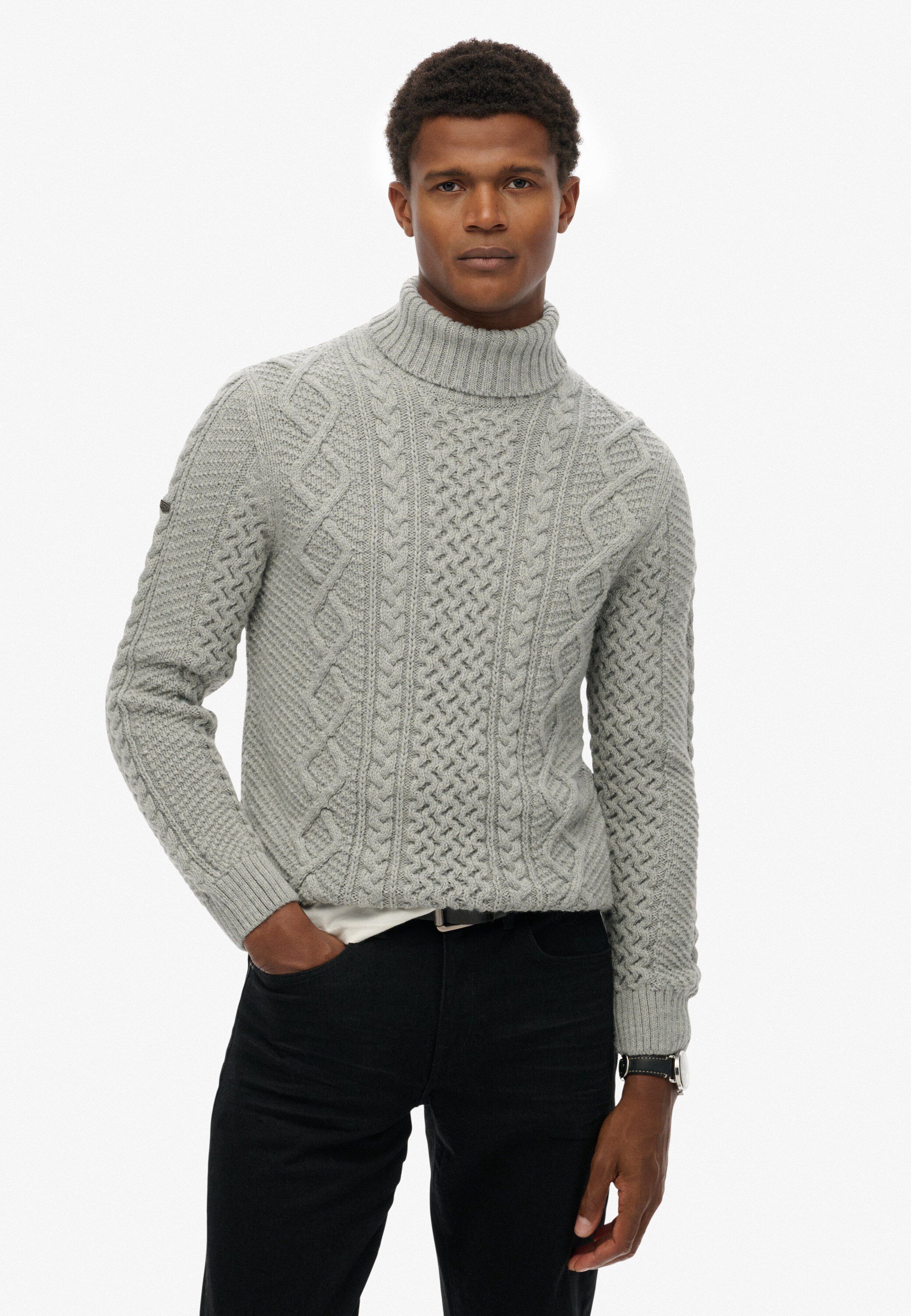 JACOB CABLE ROLL NECK JUMPER