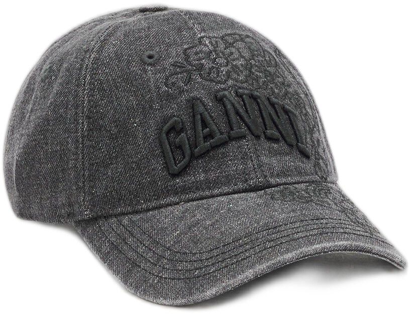 Washed Embroidery Denim Cap