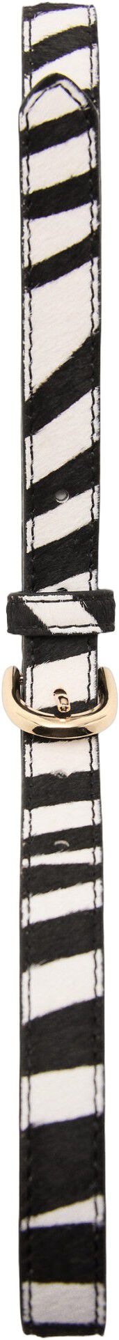 Animal print leather belt