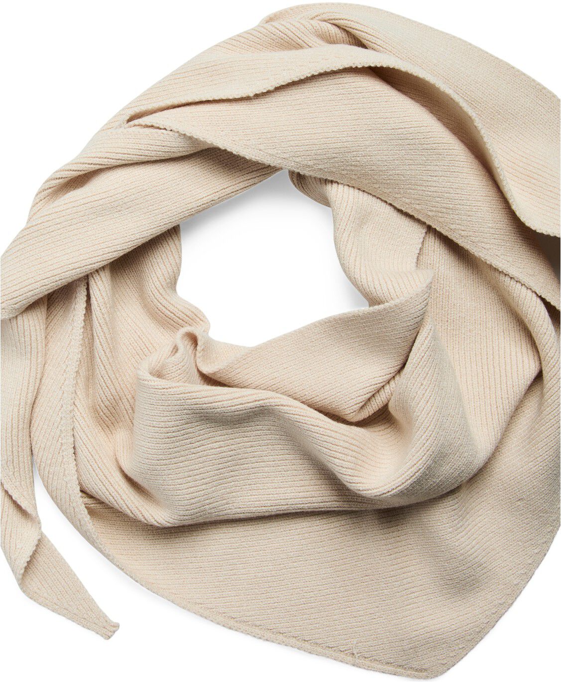 PCKOMMA RIB BIG TRIANGLE SCARF NOOS