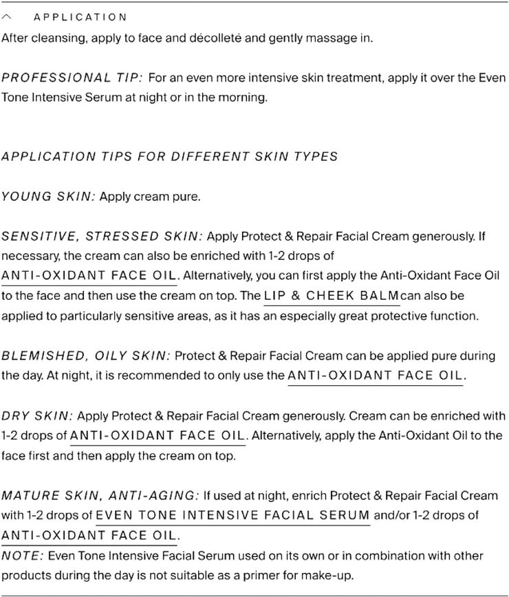 Organic Protect & Repair Facial Cream 50 ml.