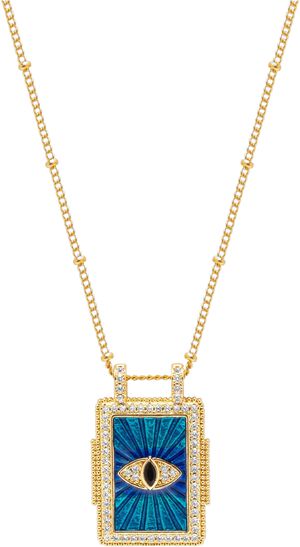 Women's Blue Evil Eye Pendant Necklace
