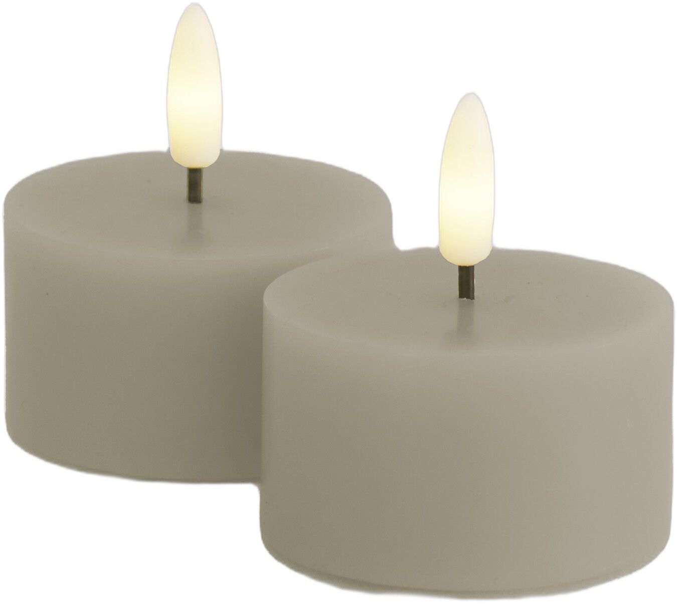 Sille Fyrfadslys 2 stk. s&aelig;t, &Oslash;6xH3,4cm