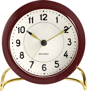 AJ Station bordur bordeaux/hvid, Ø 11 cm, alarm