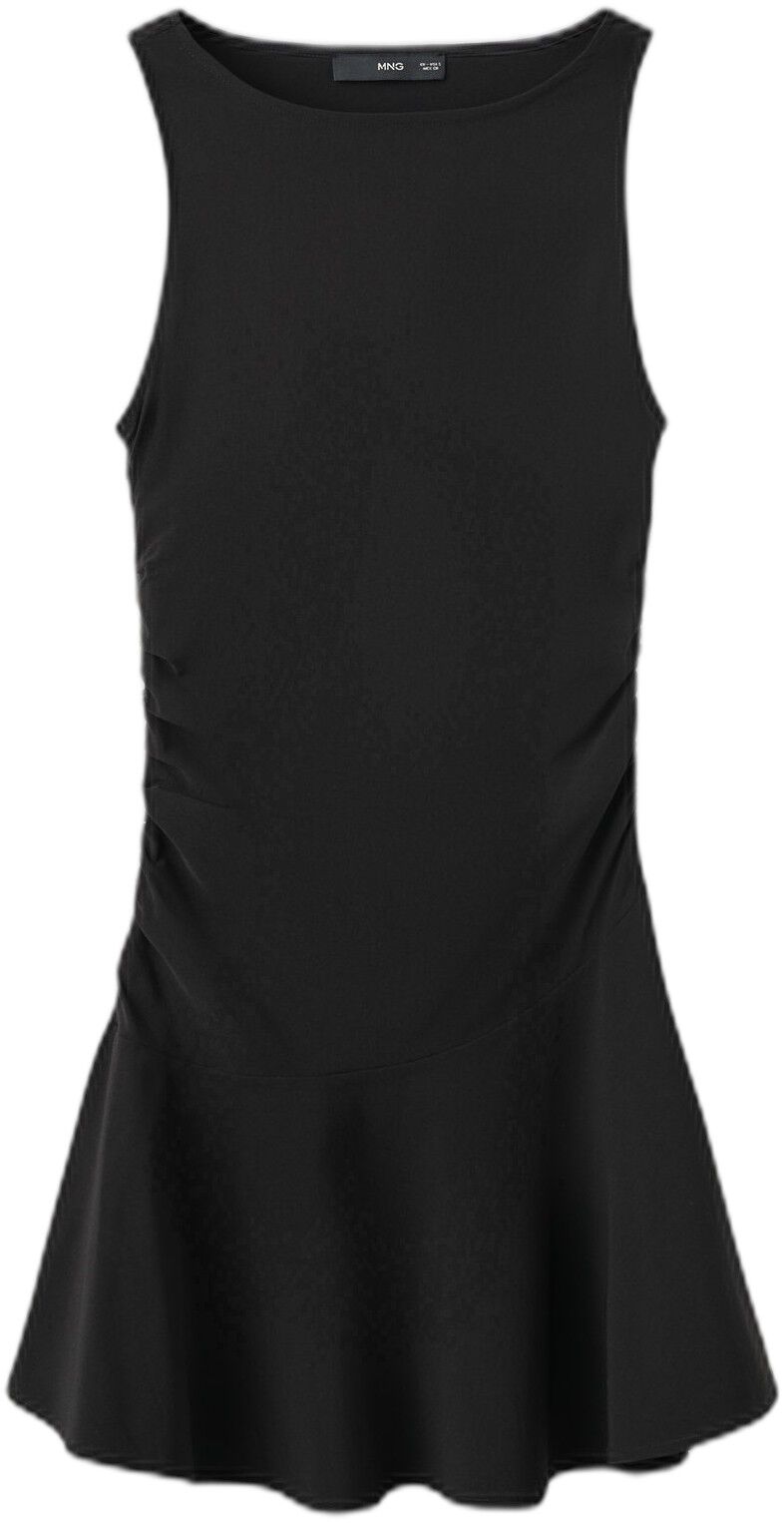 Draped short A-line dress