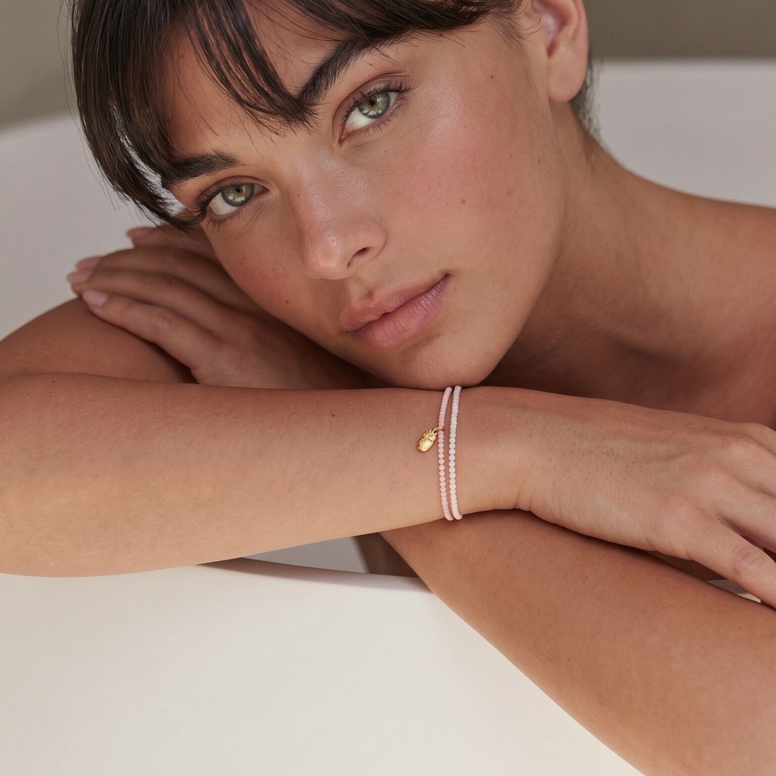 Pink Opal Wisdom Wrap Bead Bracelet