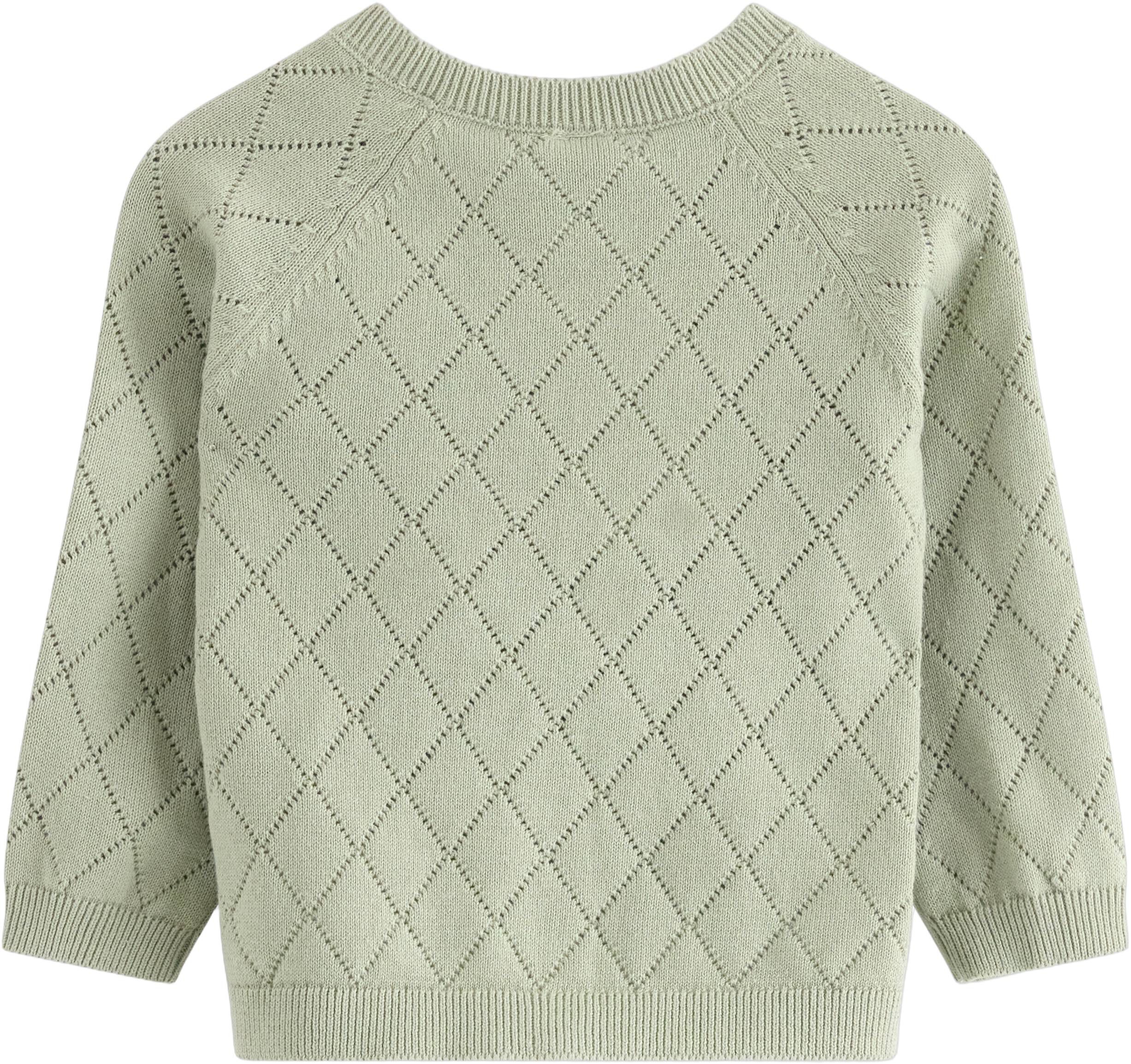 Knitted cardigan with embroidered d