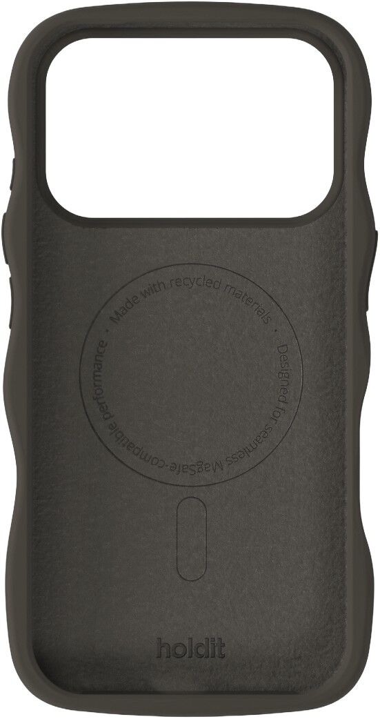 Wavy Silicone MagSafe C. IPH18ProMax/17ProMax Charcoal
