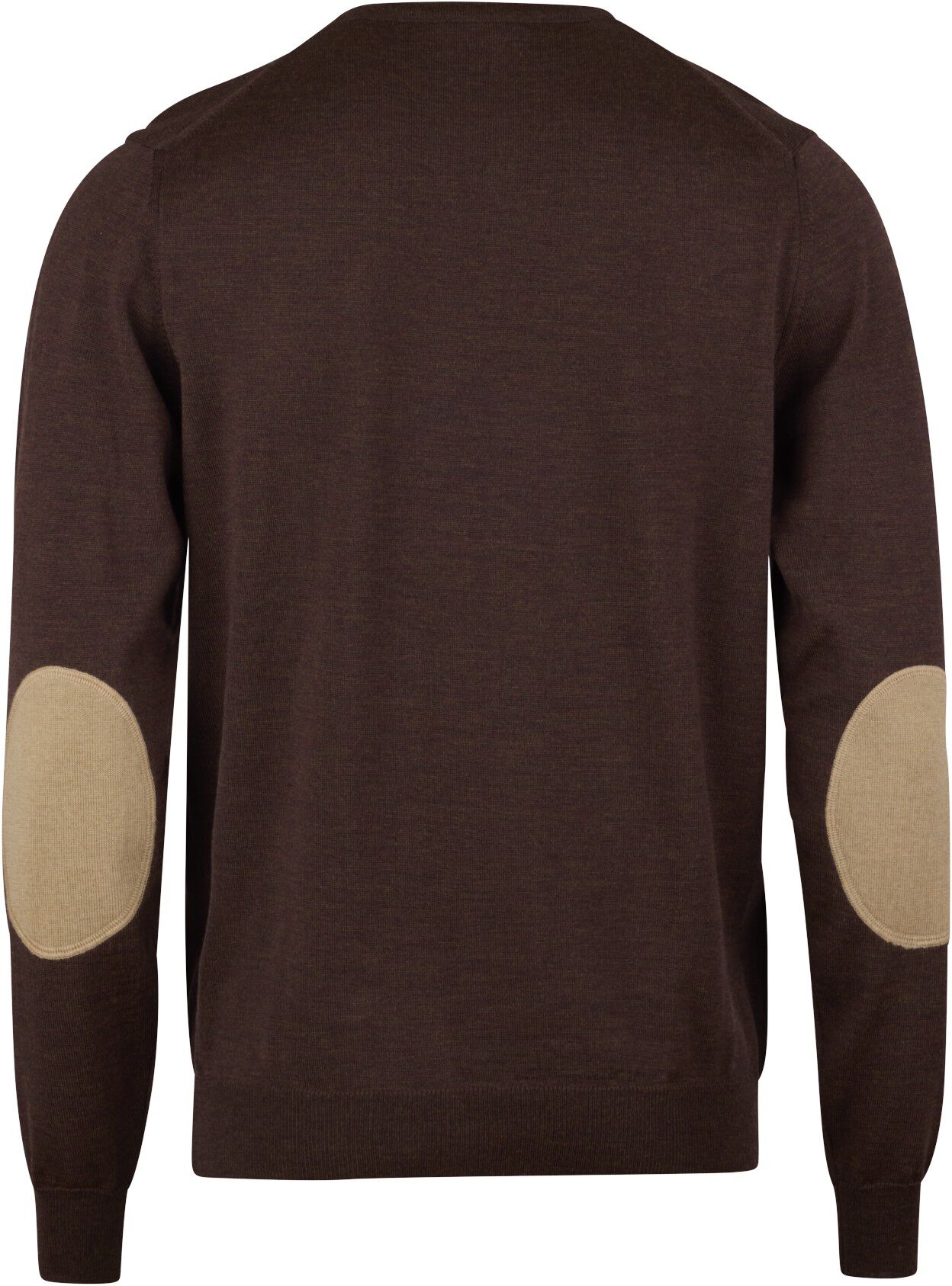 Sweater Knitted Crew Neck With Patch Merino Wool