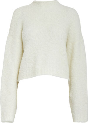 Josette High Neck Cropped Knit Pullover