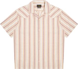 SS W RESORT SHIRT TAN RUBY WINE