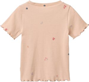 Kort&aelig;rmet Rib T-shirt Alicia