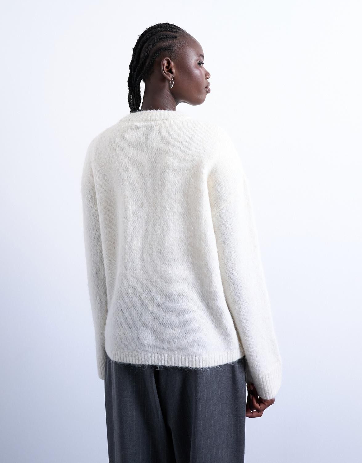 TSKILLE BOXY CREW KNIT PULLOVER