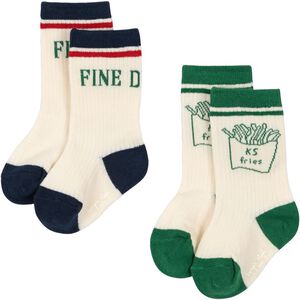2 PACK RIB FRIES SOCKS
