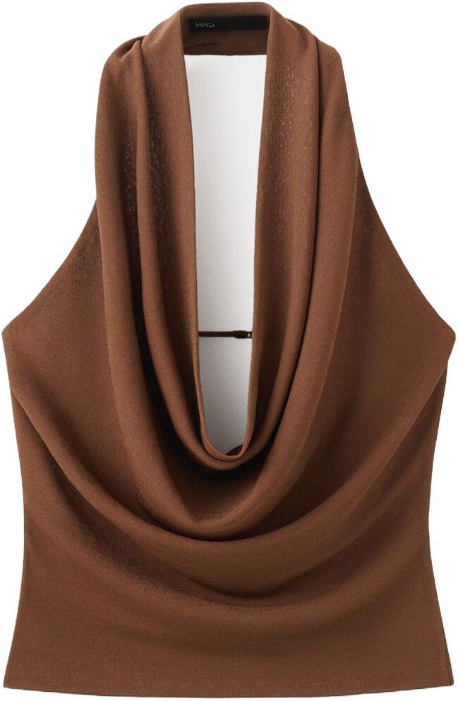 Draped halter top