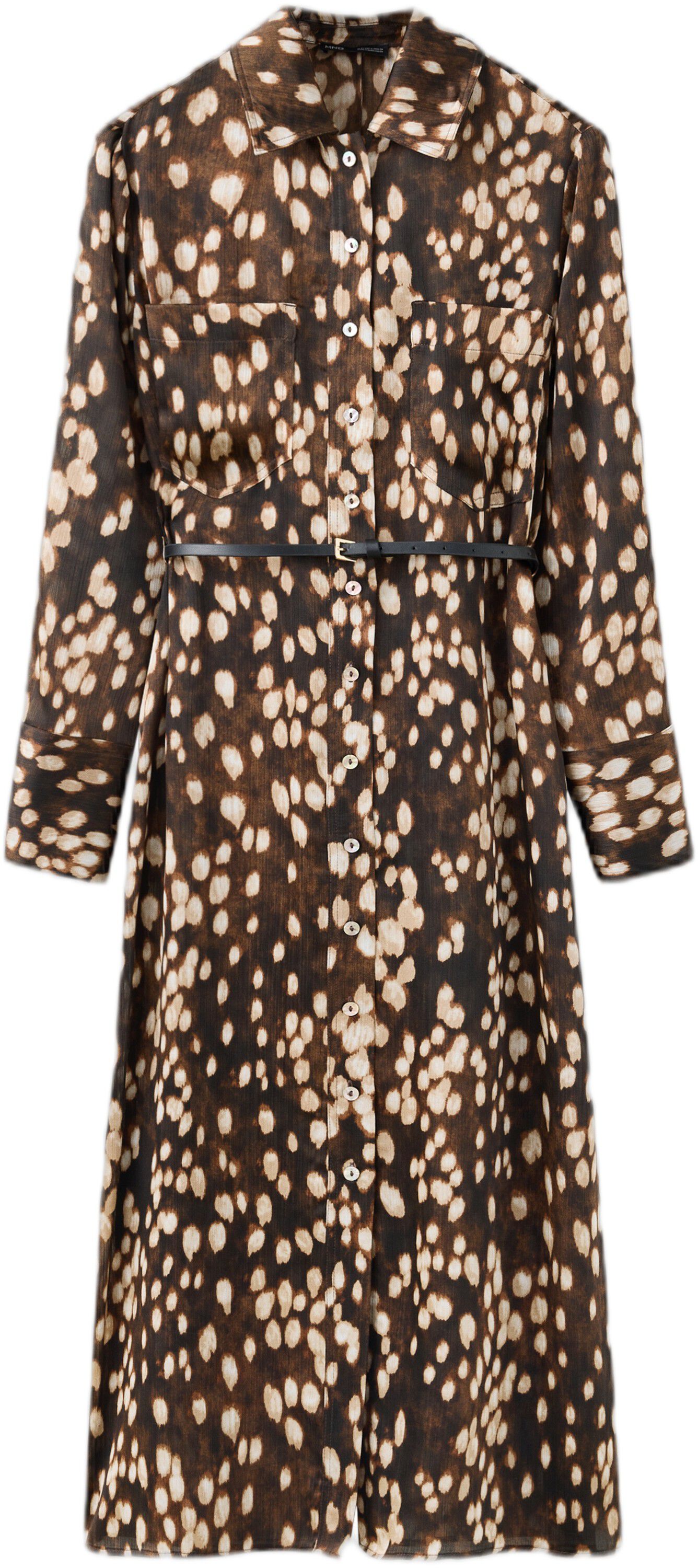 Printed shirt dress