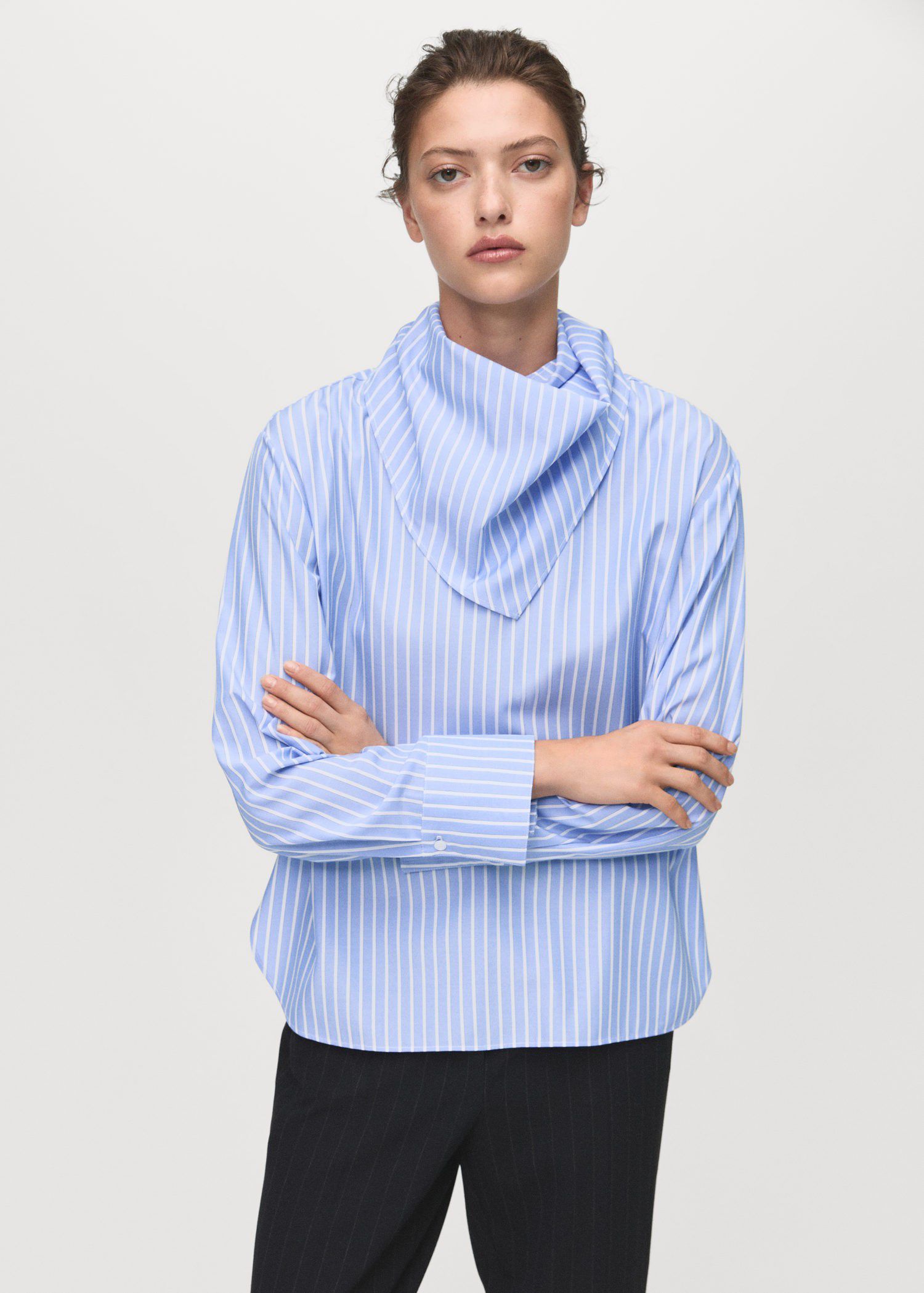 Striped handkerchief blouse