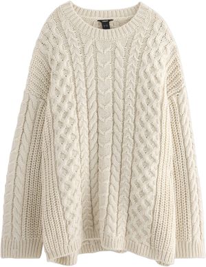 Oversized, pattern-knit jumper with