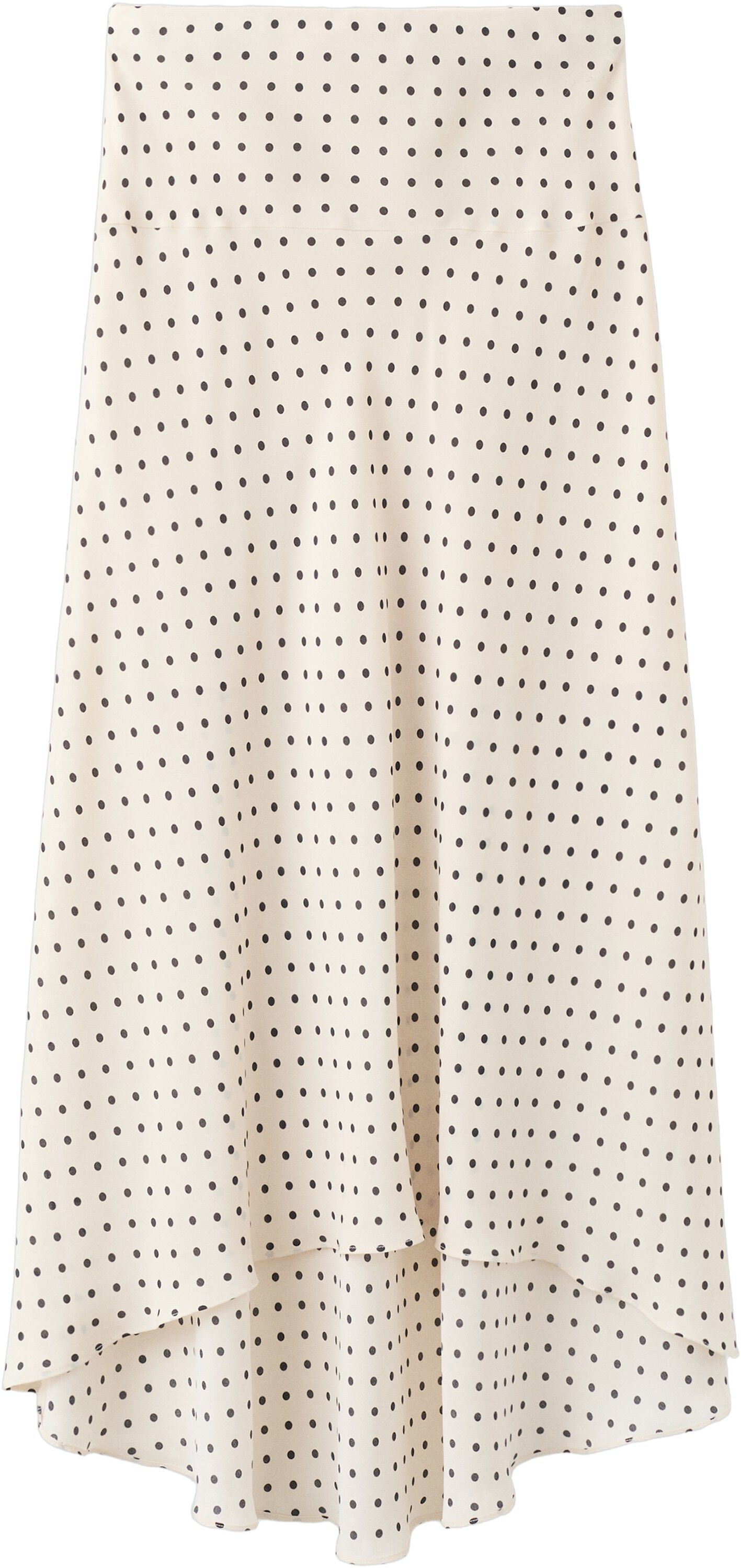 Long polka-dot skirt