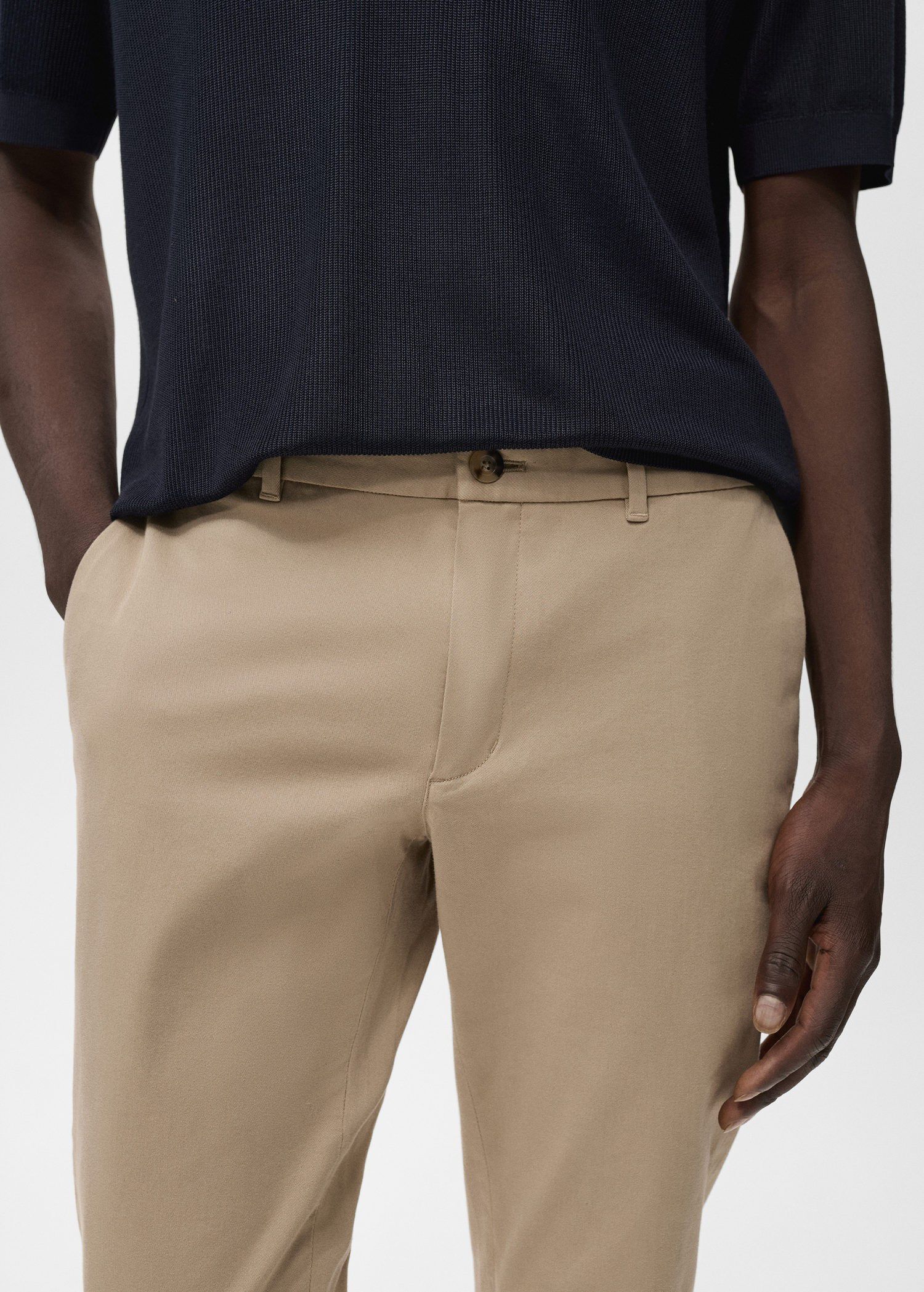 Barna slim-fit twill chino trousers