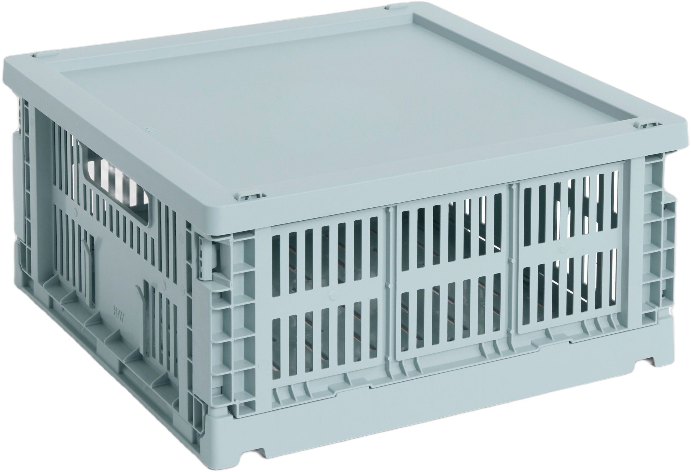 HAY Colour Crate Lid Plastic-Medium Square / Cube-Dusty blue